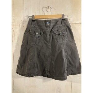 Vintage Kuhl Skirt Womens Size 2 Gray Outdoors Hiking Patina Dye Gorpcore Grunge